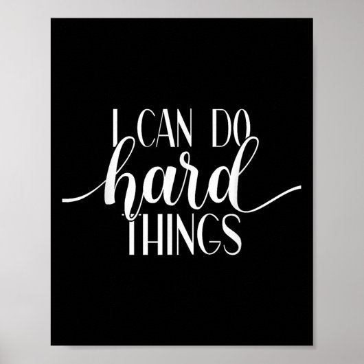 I Can Do Hard Things Gym Motivation Fitness Inspir ポスター (正面)