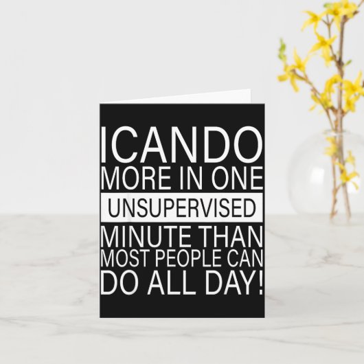 I Can Do More In One Unsupervised Minute Than Most カード (黄色い花)