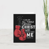 I Can Do Things Christian Boxing Quote Philipans 4 カード (正面)