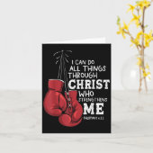 I Can Do Things Christian Boxing Quote Philipans 4 カード (黄色い花)
