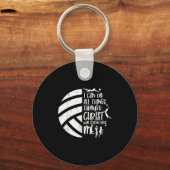 I Can Do Things Through Christ Volleyball Christia キーホルダー (正面)