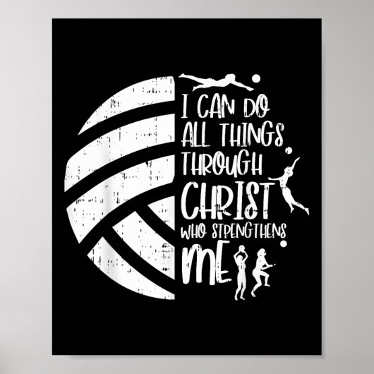 I Can Do Things Through Christ Volleyball Christia ポスター (正面)