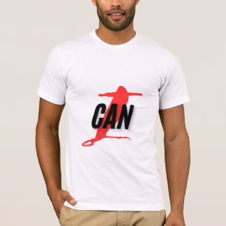 "I Can" Dynamic Red & Black Empowerment Word Art Tシャツ