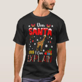 I Can Explain Christmas Lights Leopard Plaid Santa Tシャツ (正面)