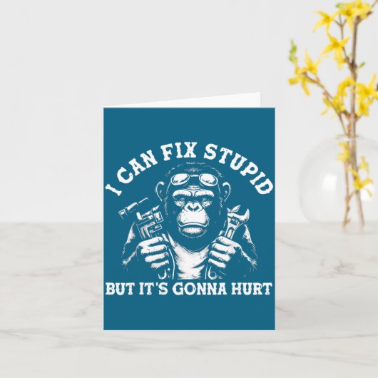 I Can Fix Stud But It's Gonna Hurt Mechanic Funny  カード (黄色い花)