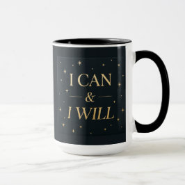 I Can I Will マグカップ | やる気が出るゴールド名言コーヒー