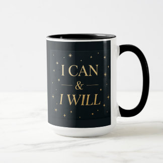 I Can I Will マグカップ | やる気が出るゴールド名言コーヒー
