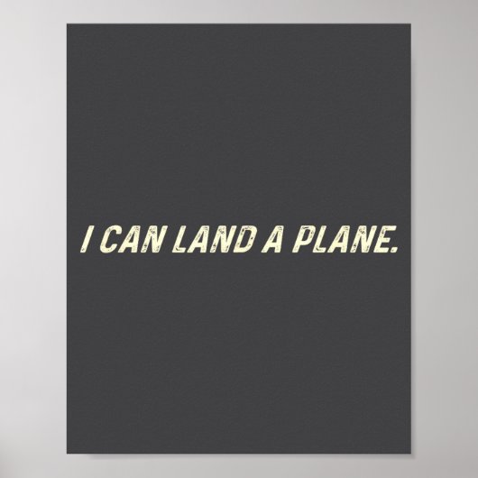 I Can Land A Plane  ポスター (正面)