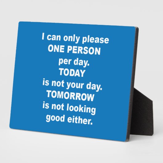 I can only please one person per day フォトプラーク (側面)