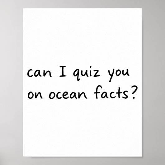 I Can Quiz Ocean Facts ポスター (正面)