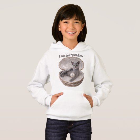 I Can See Your Soul Funny Russian Blue Cat Design (正面フル)