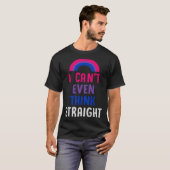 I Can t Even Think Straight  Bisexual Pride Flag L Tシャツ (正面フル)
