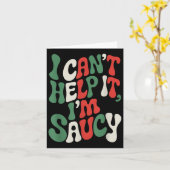 I Can’t Help It I’m Saucy, Pasta Lover Italian Spa カード (黄色い花)