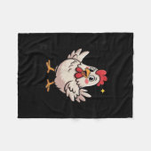 I Can’t Keep Calm It’s Fair Week Funny Chicken Liv フリースブランケット (正面(横))