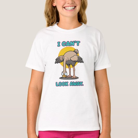 I Can’t Look Away Humor Art Tシャツ (正面)