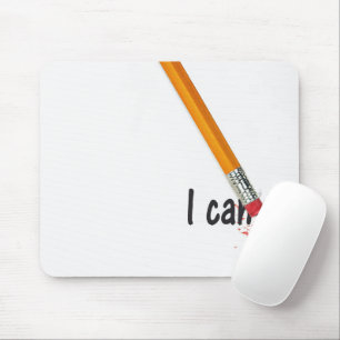 I Can Text with Pencil Eraser マウスパッド