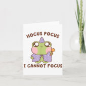 I Cannot Focus Funny Adhd Sitive Frog  カード (正面)