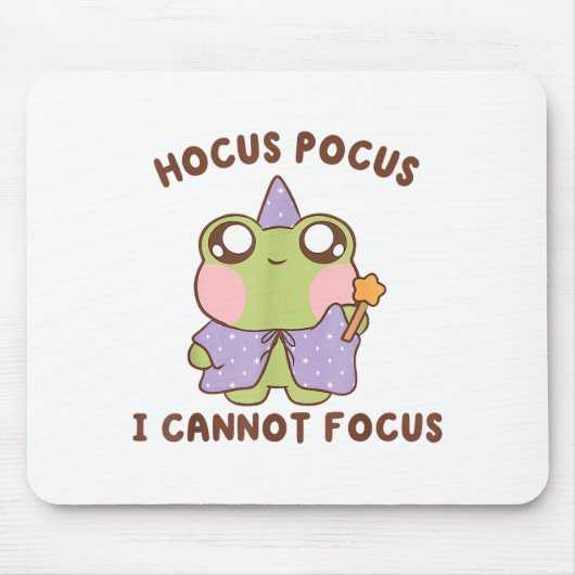 I Cannot Focus Funny Adhd Sitive Frog マウスパッド (正面)