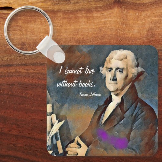I cannot Live Without Books キーホルダー (正面)