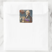 I cannot live without books by Thomas Jefferson スクエアシール (バッグ)