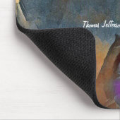 I Cannot Live Without Books, by Thomas Jefferson マウスパッド (コーナー)