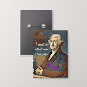 I Cannot Live Without Books, by Thomas Jefferson 缶バッジ (正面/裏面)