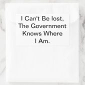 I Can't Be Lost, I'm Here Hankamer Artjunkhaus Aha 長方形シール (バッグ)