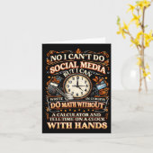 I Can't Do Social Media But I Can Write In Cursive カード (黄色い花)