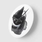 I Can't Even Right Meow ラウンド壁時計 (傾斜)