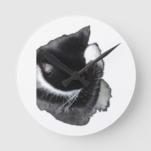 I Can't Even Right Meow ラウンド壁時計 (正面)