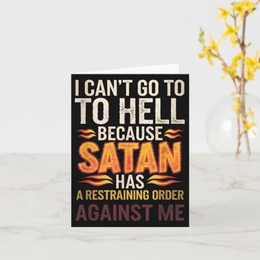 I Can't Go To Hell Because Satan Has A Restrain... カード (黄色い花)