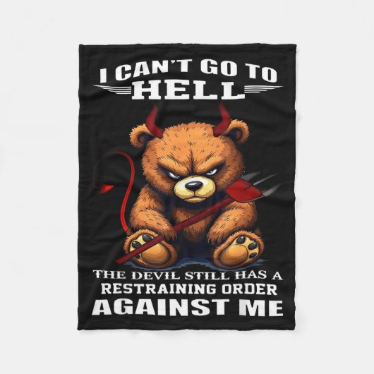 I Can't Go To Hell The Devil Still Has A Restraini フリースブランケット (正面)