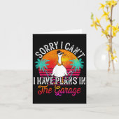 I Cant I Have Plans In The Garage Fathers Day Car カード (黄色い花)