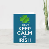 I Can't Keep Calm I'm Irish St Patrick's Day Funny カード (正面)
