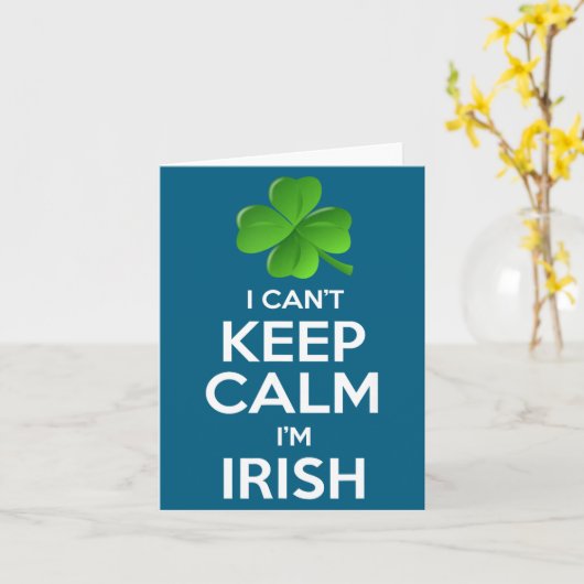 I Can't Keep Calm I'm Irish St Patrick's Day Funny カード (黄色い花)