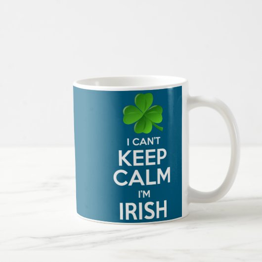 I Can't Keep Calm I'm Irish St Patrick's Day Funny コーヒーマグカップ (右)