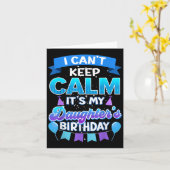 I Cant Keep Calm Its My Daughter Birthday Shirt Bd カード (黄色い花)