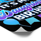 I Cant Keep Calm Its My Daughter Birthday Shirt Bd ポスター (角)