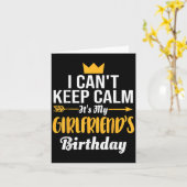 I Cant Keep Calm Its My Girlfriend's Birthday カード (黄色い花)