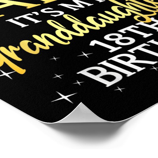 I Cant Keep Calm Its My Granddaughter 18th Birthda ポスター (角)
