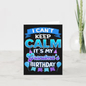 I Cant Keep Calm Its My Grandma Birthday Shirt Bda カード (正面)
