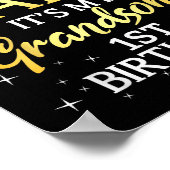 I Cant Keep Calm Its My Grandson 1st Birthday Part ポスター (角)