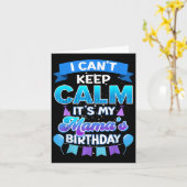 I Cant Keep Calm Its My Mama Birthday Shirt Bday  カード (黄色い花)