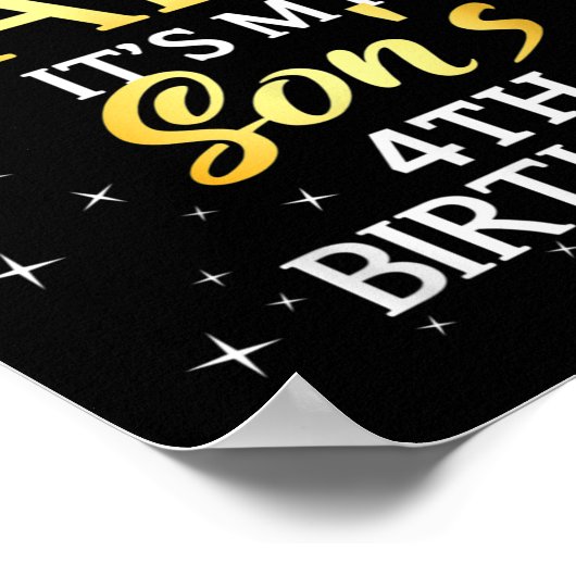 I Cant Keep Calm Its My Son 4th Birthday Party  ポスター (角)