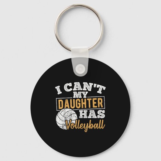 I Cant My Daughter Has Volleyball - Netball Traini キーホルダー (正面)