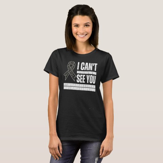 I Can't See You Braille Blind Awareness Support Di Tシャツ (正面フル)