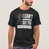 I Can't See You Braille Blind Awareness Support Di Tシャツ (正面)