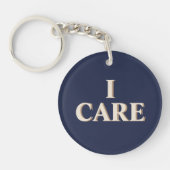 I CARE ポジティブな考え方 キーホルダー (正面)