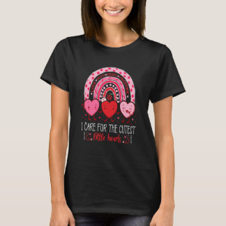 I Care For Cutest Little Hearts NICU Nurse Valenti Tシャツ