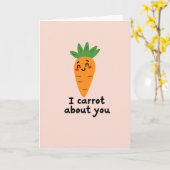 I Carrot About You Funny Card カード (黄色い花)